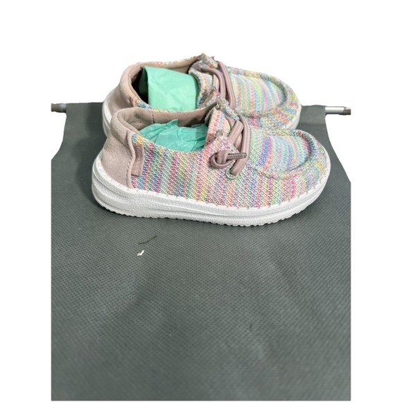Hey Dude Wendy Baby Toddler Sox Sneakers Size K6 6 Pastel Slip On Shoes Pink - Picture 2 of 7